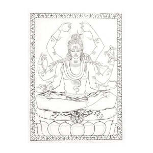 Maha Mrityunjaya Shiva Coloring Board