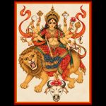 Simhavahini Durga - Art Print